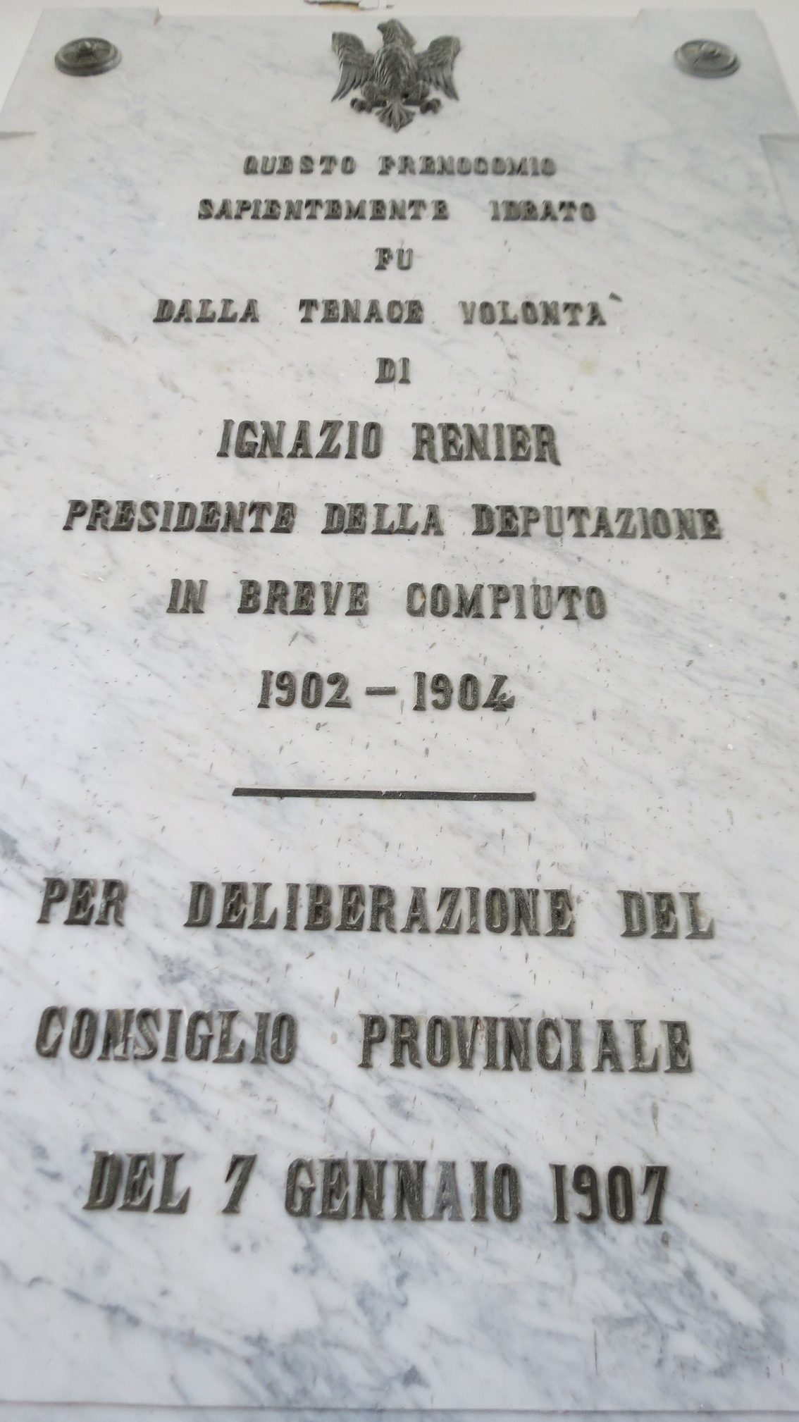 lastra commemorativa Ignazio Renier.JPG